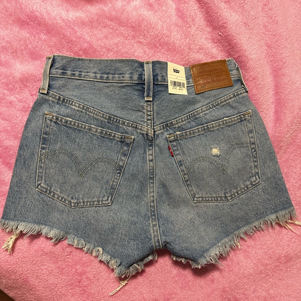 Levi 501 Button Fly Denim Jean Shorts